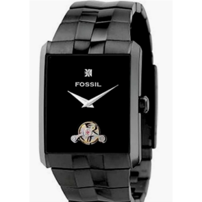 Horlogeband Fossil ME1017 Roestvrij staal (RVS) Zwart 28mm